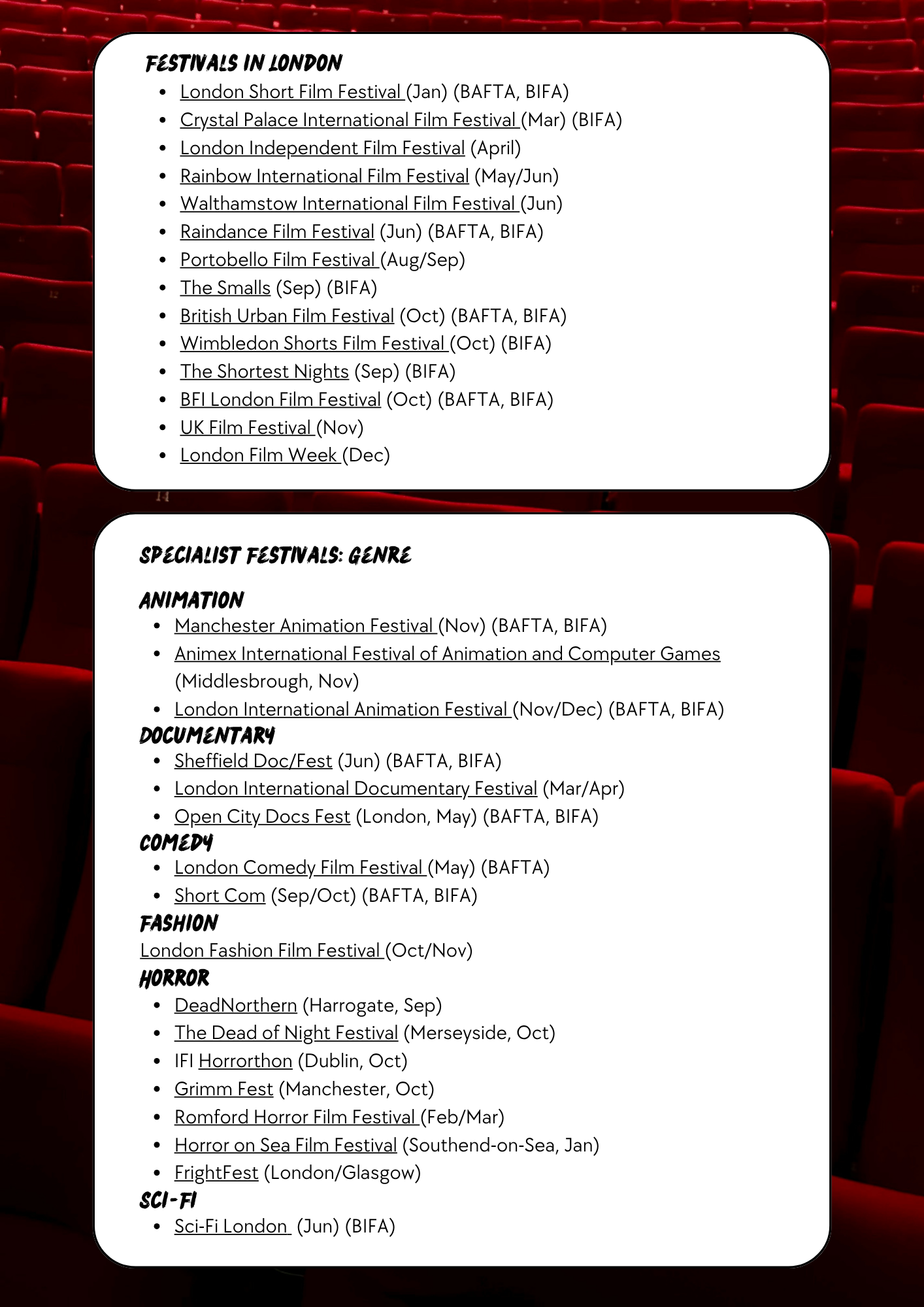 Guide to Film Festivals — page 2