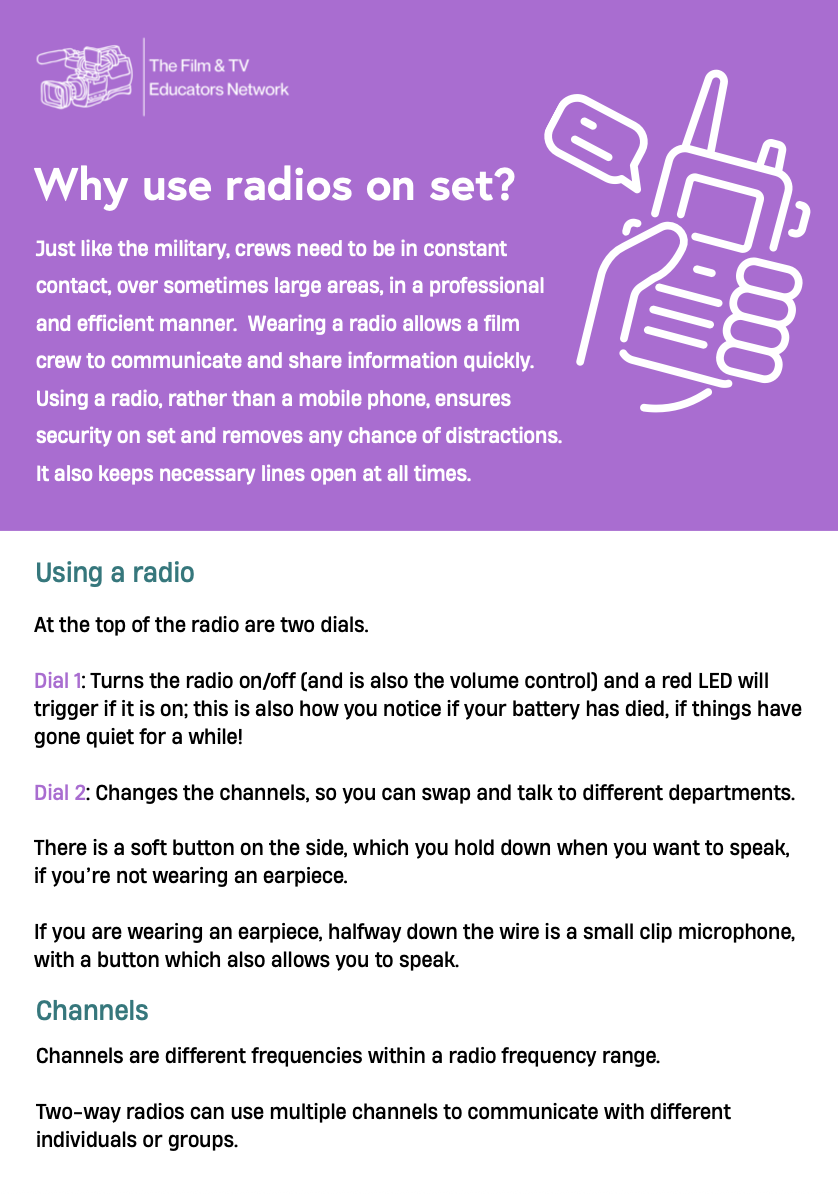 Teaching Production Management in Practice: Radios