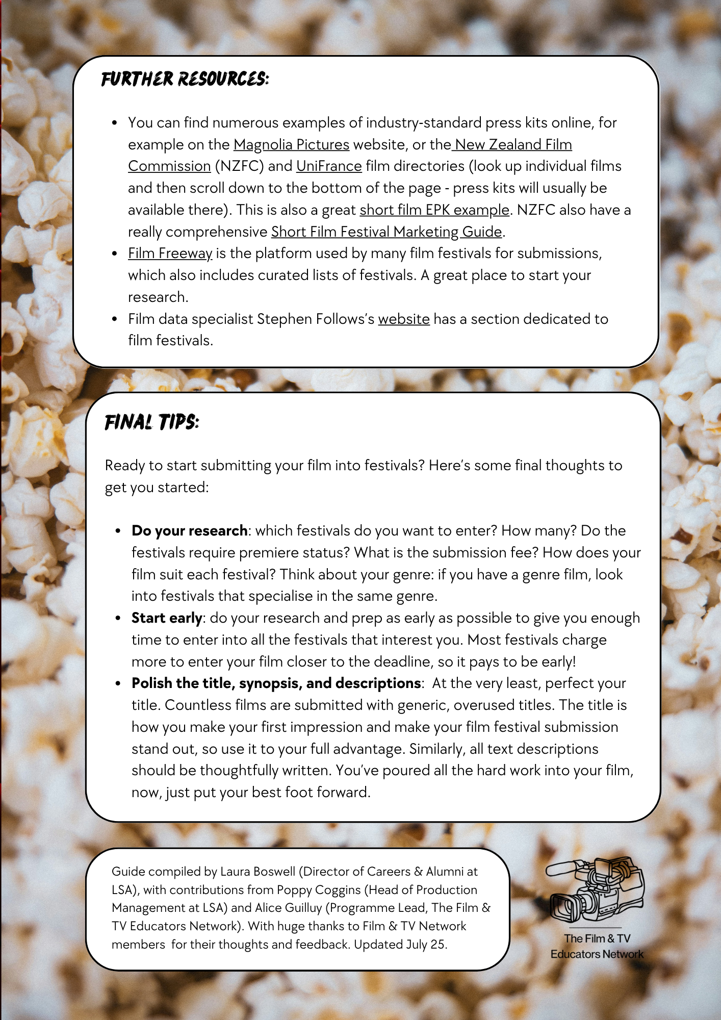 Guide to Film Festivals — page 7